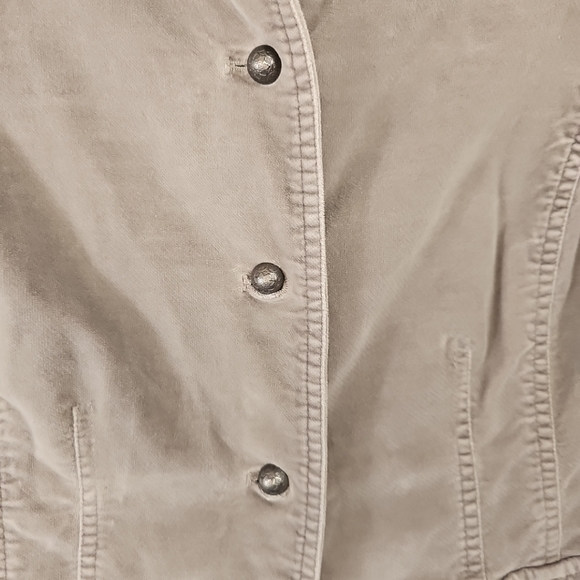 J Jill Gray Cotton/Spandex Long Sleeve Button Front Blazer w/Pockets-Size: 6 - Picture 3 of 6